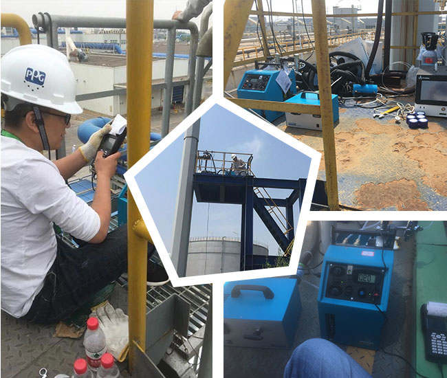 非甲烷總烴分析儀測試現場